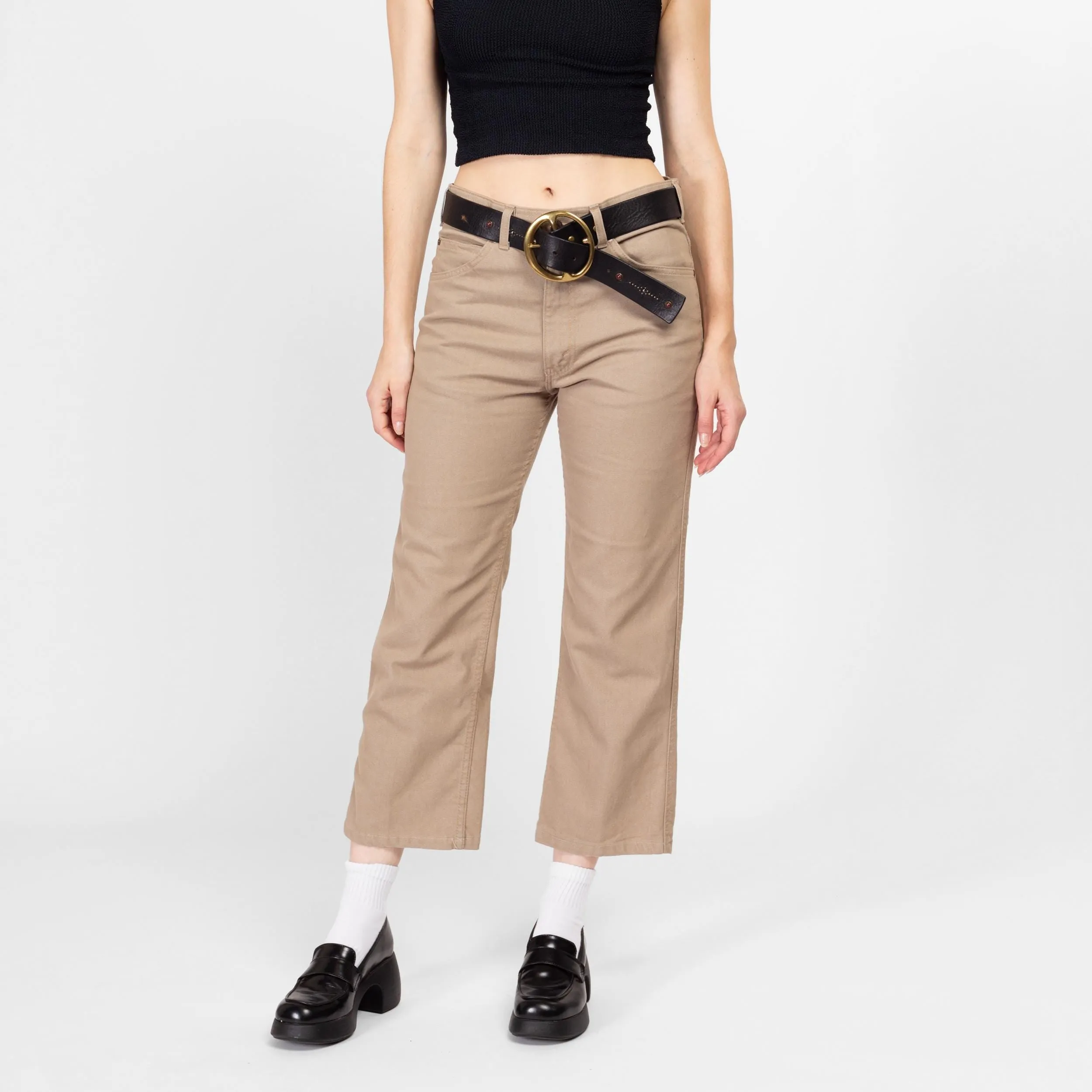 32x25 70s Levi's Khaki High Waisted Unisex Pants