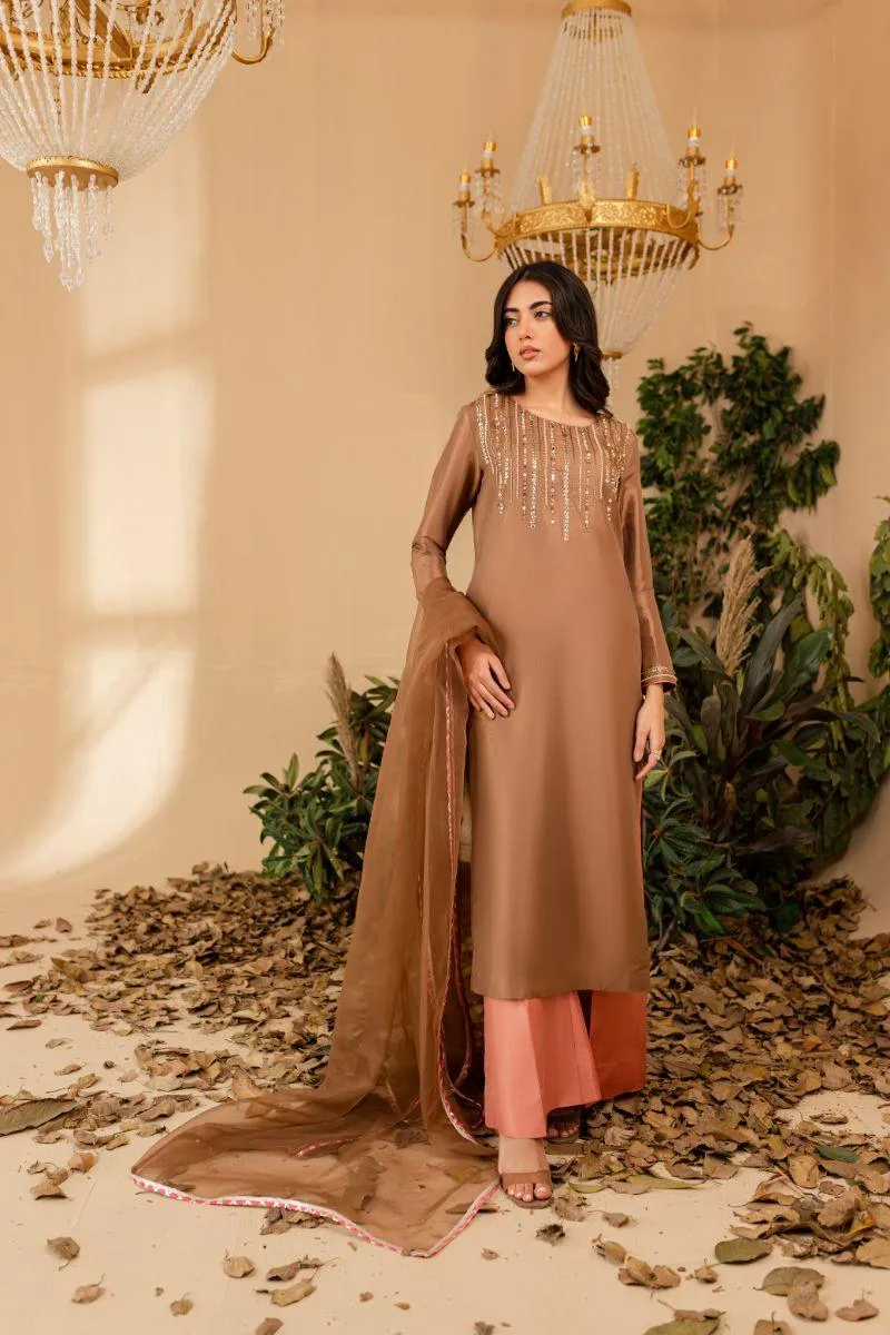 Allure by Ih - ROMA - BROWN/PINK - Katan Silk - 3 Piece