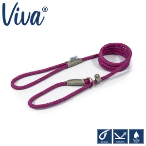 Ancol - Viva Nylon Reflective Rope Slip Lead - Purple - 150cm x 8mm (max 20kg)