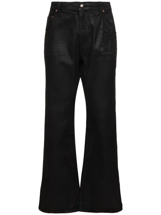 Andersson Bell   Tripot coated cotton flared jeans 