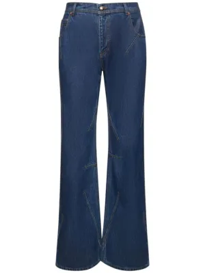 Andersson Bell   Tripot coated cotton flared jeans 