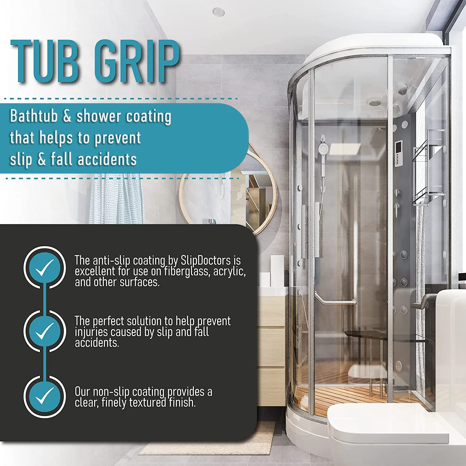 Anti-Slip Bathtub and Shower Coating - Tub Grip