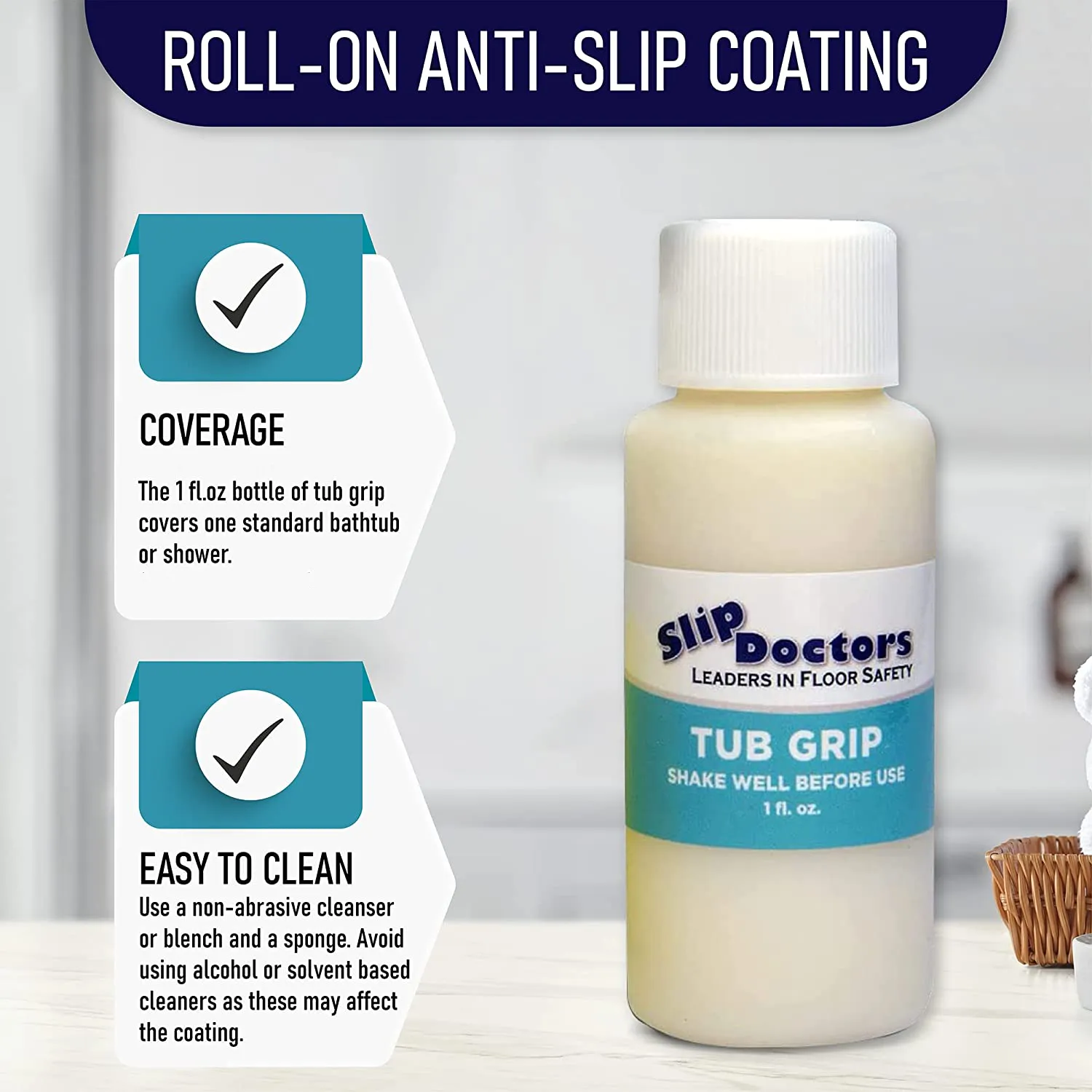 Anti-Slip Bathtub and Shower Coating - Tub Grip