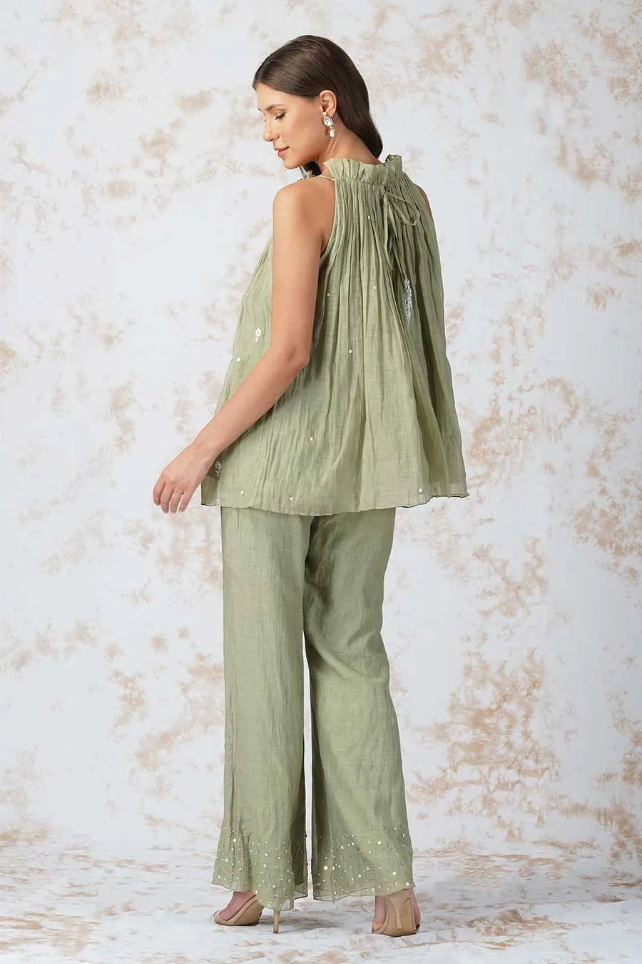 Baroque Work Green Co-Ord Set