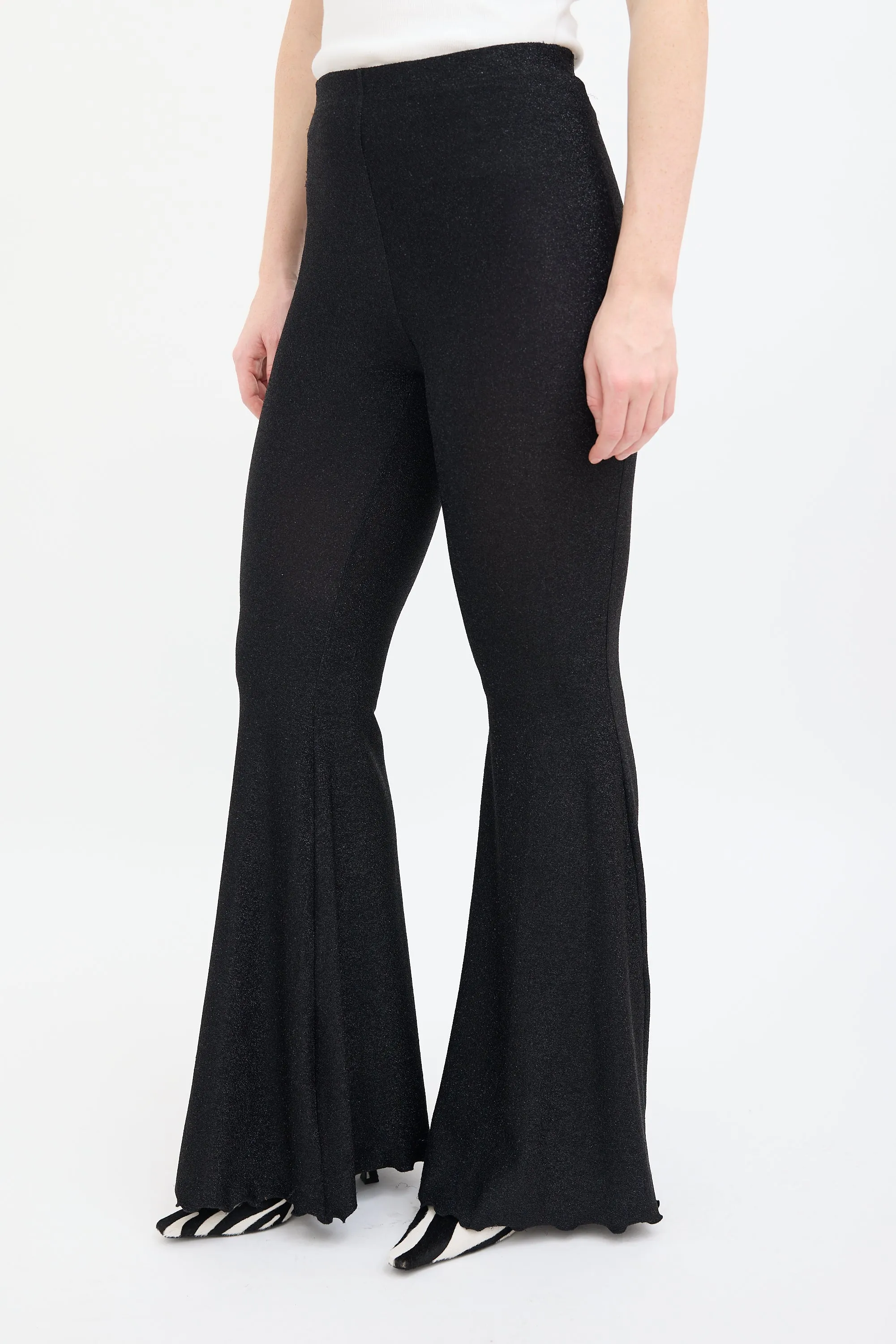 Black Cosmos Lurex Pant