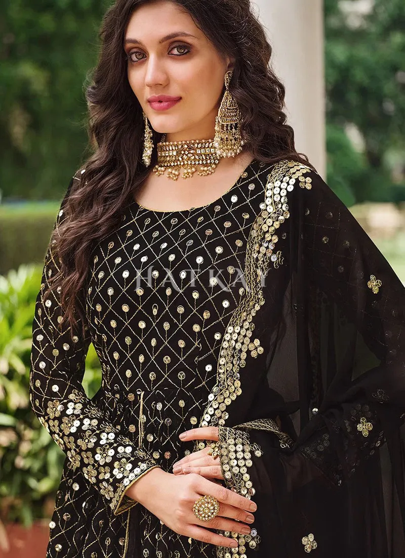 Black Wedding Anarkali Suit