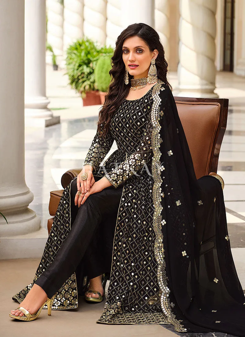 Black Wedding Anarkali Suit