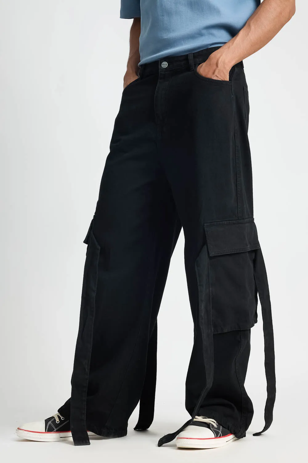 Black Workwear Men's Cargo Pants