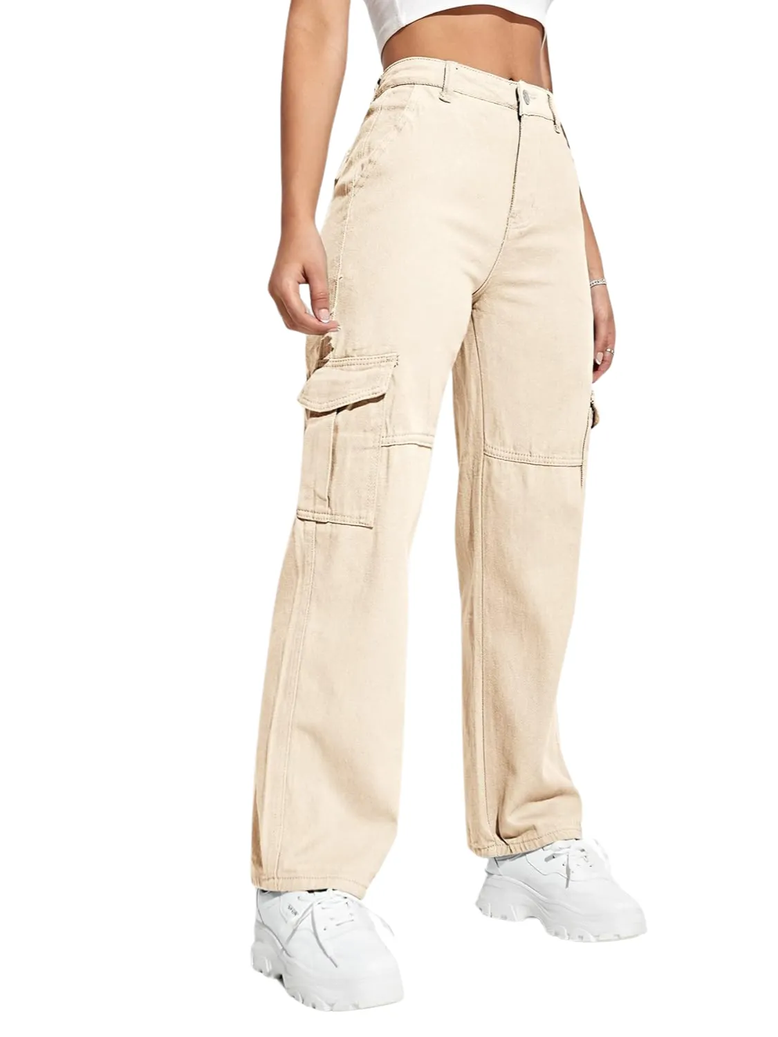 Casual Flap Pocket Denim Pant