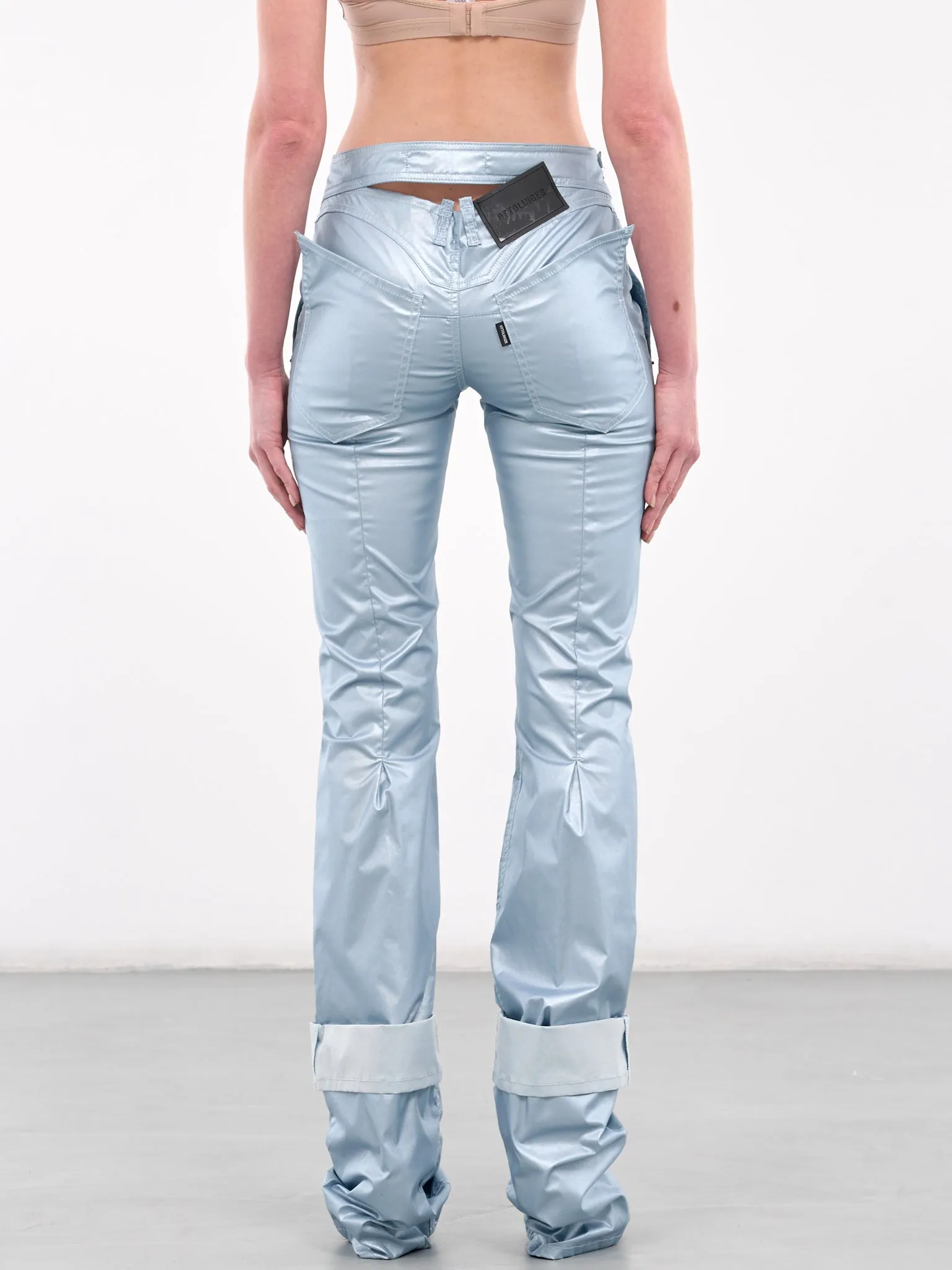 Coated Open Back Jeans (2217080203-BLUE)