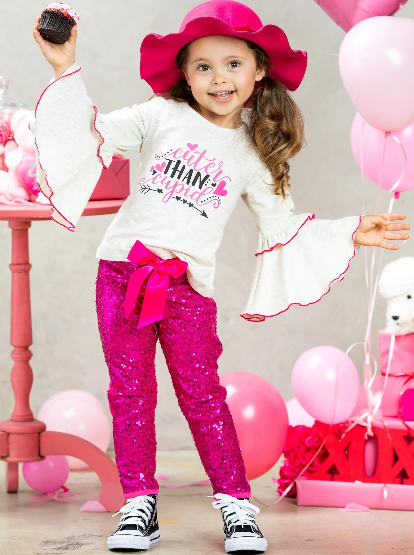 Cuter Than Cupid Sequin Legging Set