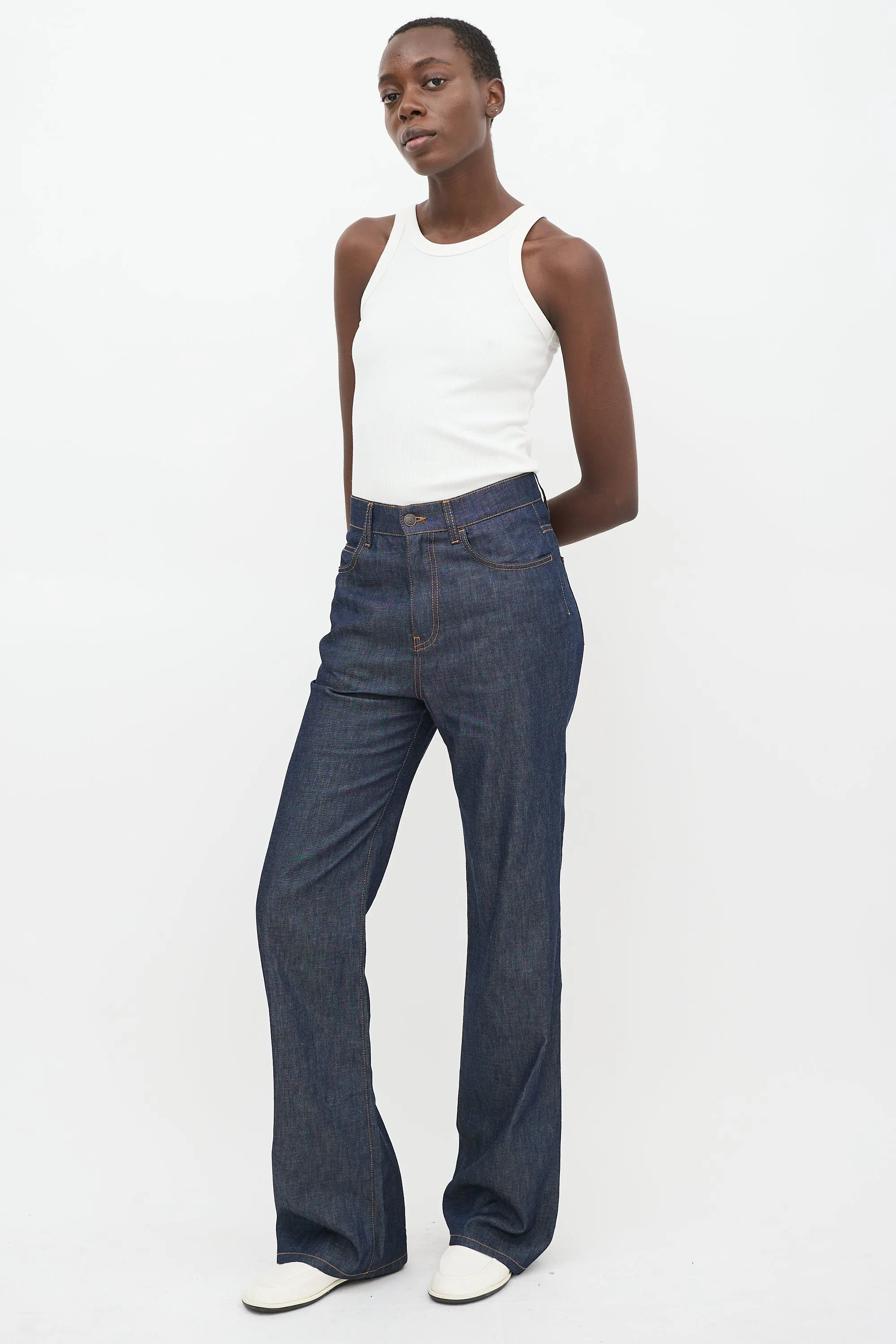 Dark Wash Denim Vivienne Shirt & Pant Set