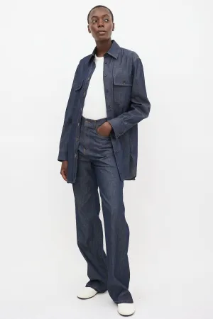 Dark Wash Denim Vivienne Shirt & Pant Set