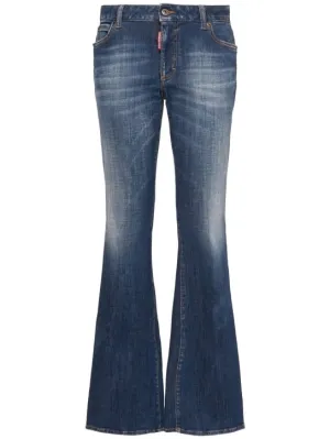 Dsquared2   Medium waist denim flared jeans 