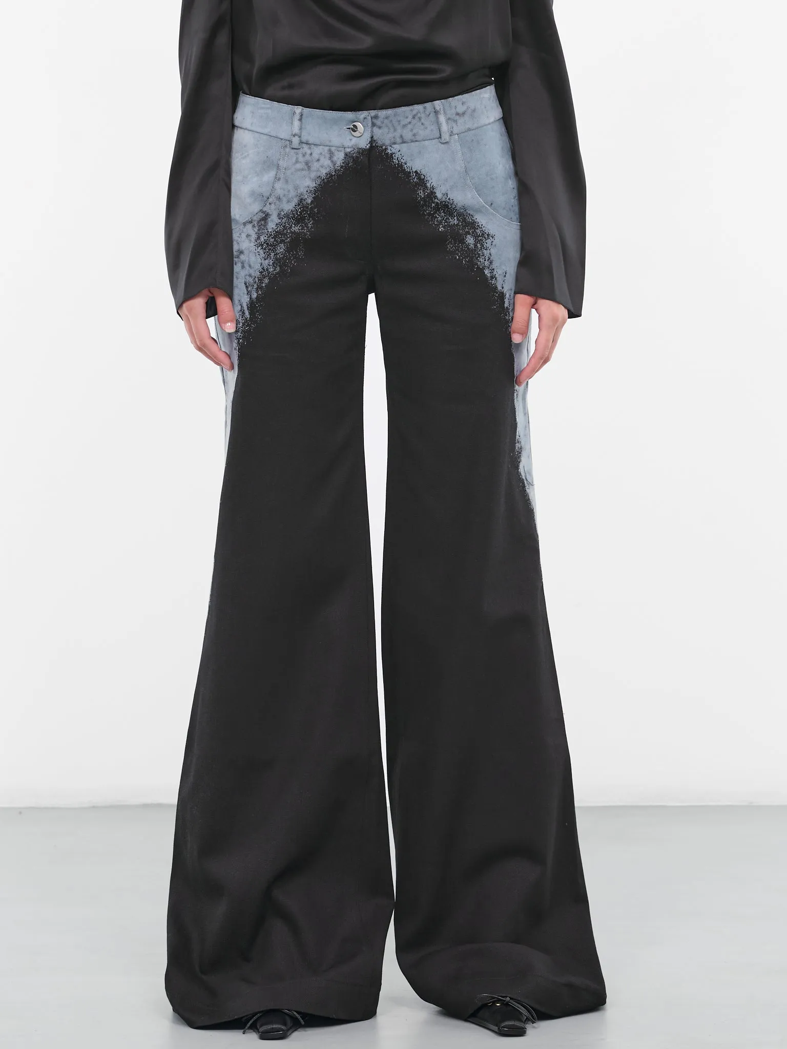 Felted Flared Pants (CL22BLUE-BLACK-LIGHT-BLUE)