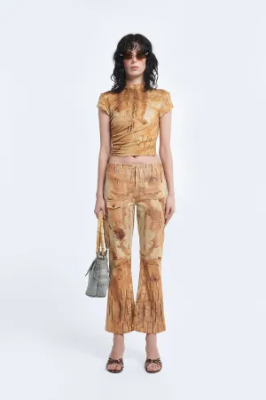 Flared Utility Pant in Rust