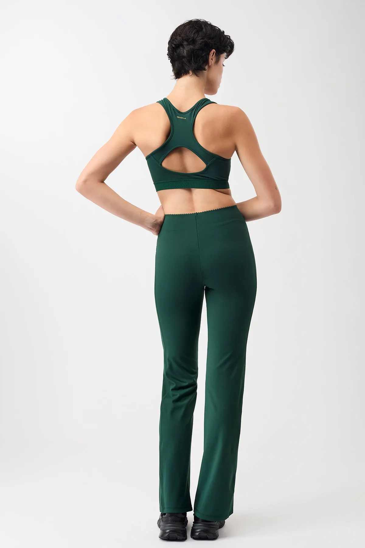 Flared Workout Pants (Seaweed)