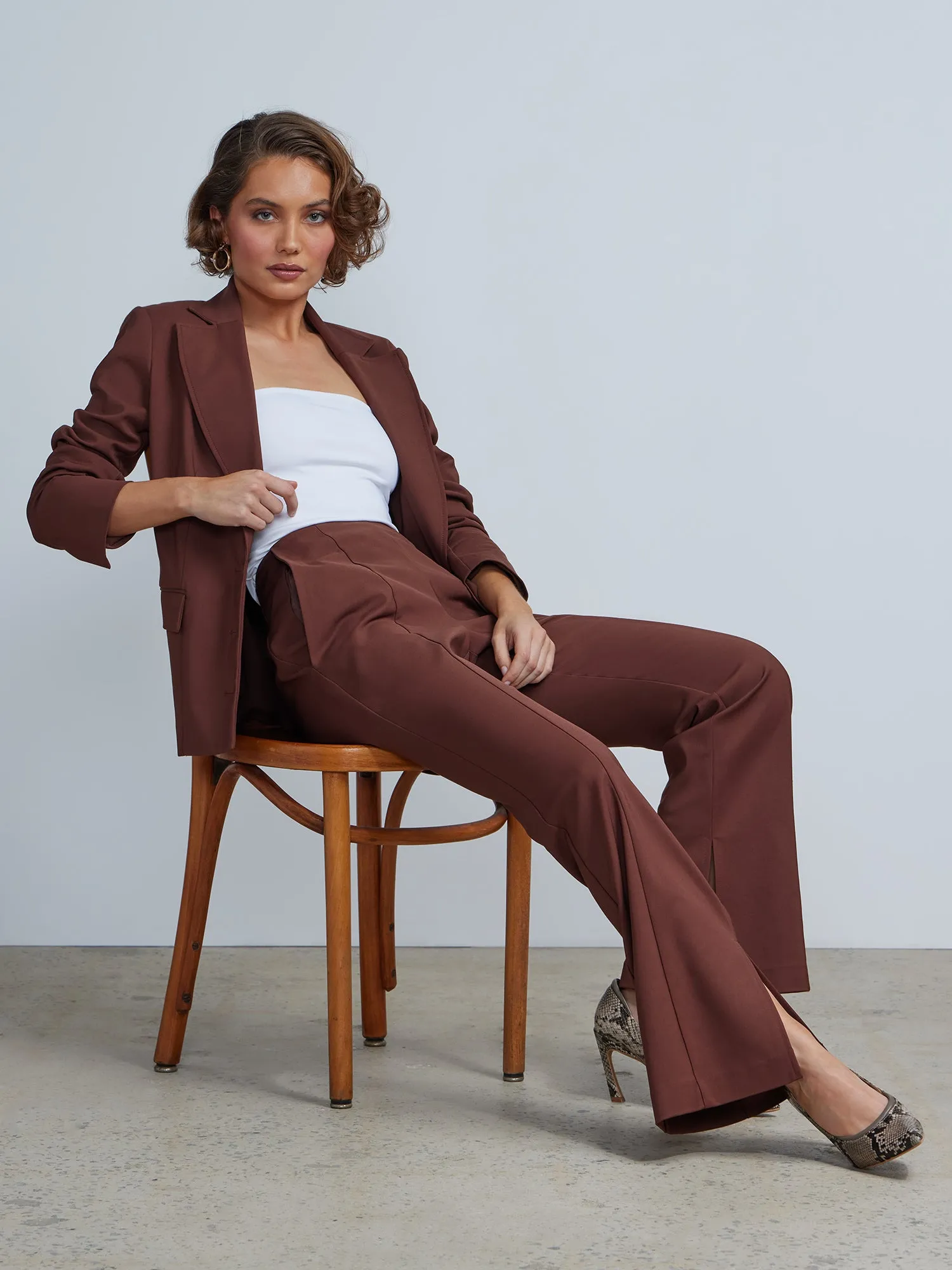 Flat Seamed Flared Pants