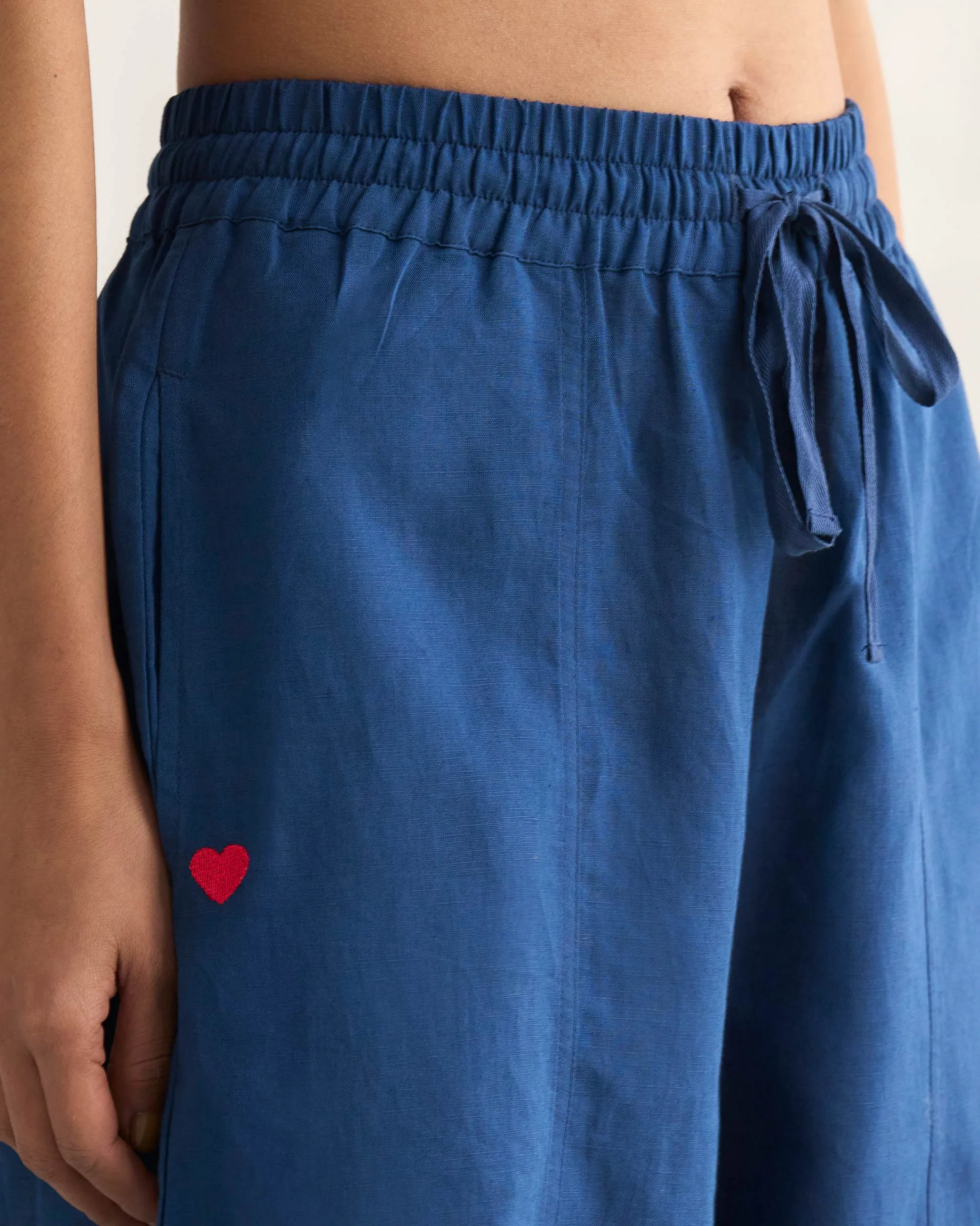 Flayer Drawstring Pants - Navy