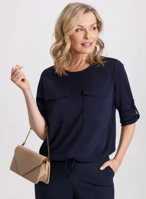 Folded Sleeve Top