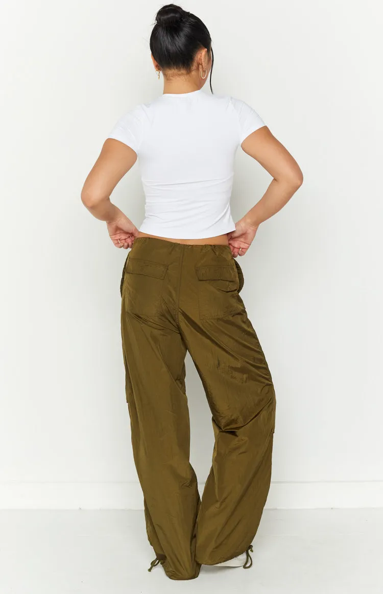 Frankie Khaki Parachute Pants