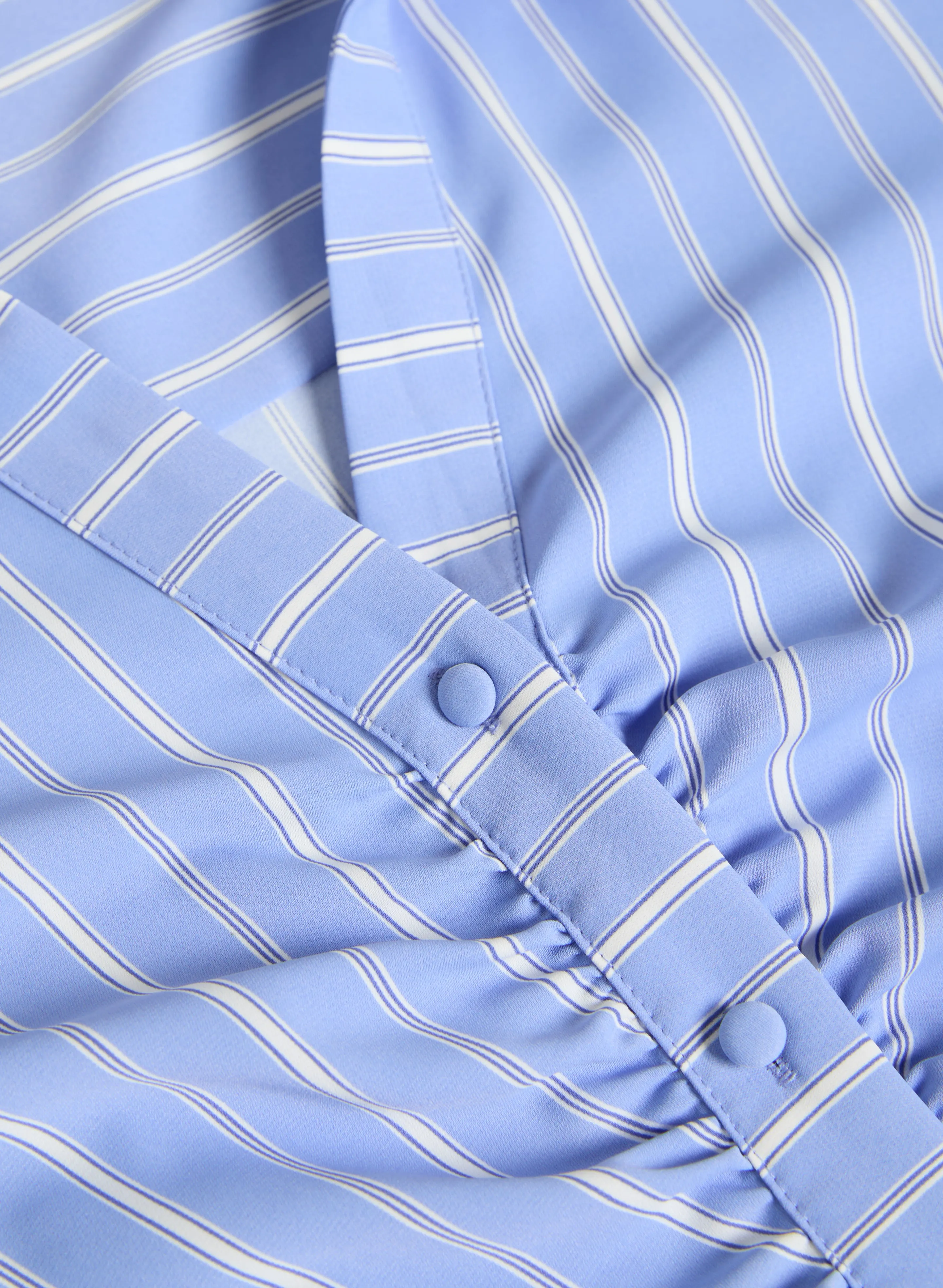 Gathered Detail Striped Blouse