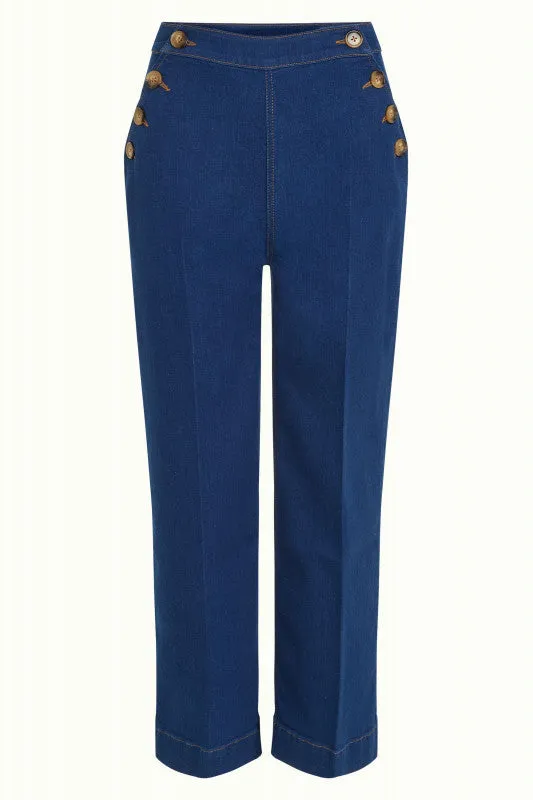 KING LOUIE Indigo Blue Marcie Sailor Sloane Denim Pants