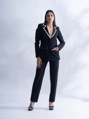 Ladies Business Suit with Black blazer and straight pants