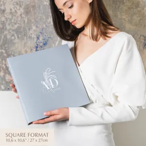 Light Blue   White Velour | Guest Book