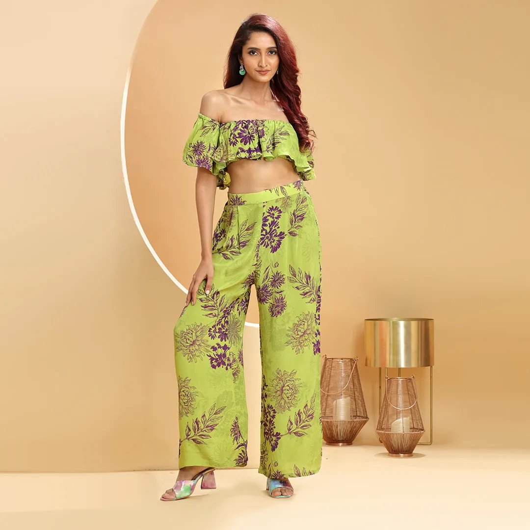 Lime Green And Purple Co-Ord Set