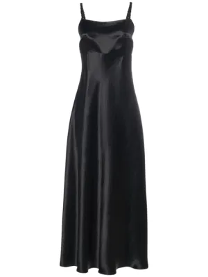 Max Mara   Baden satin sleeveless flared midi dress 