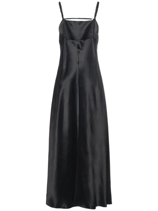 Max Mara   Baden satin sleeveless flared midi dress 