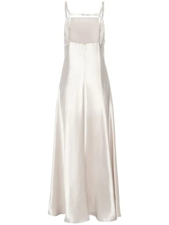 Max Mara   Baden satin sleeveless flared midi dress 