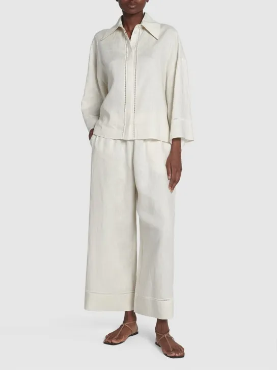 Max Mara   Brama linen wide pants 