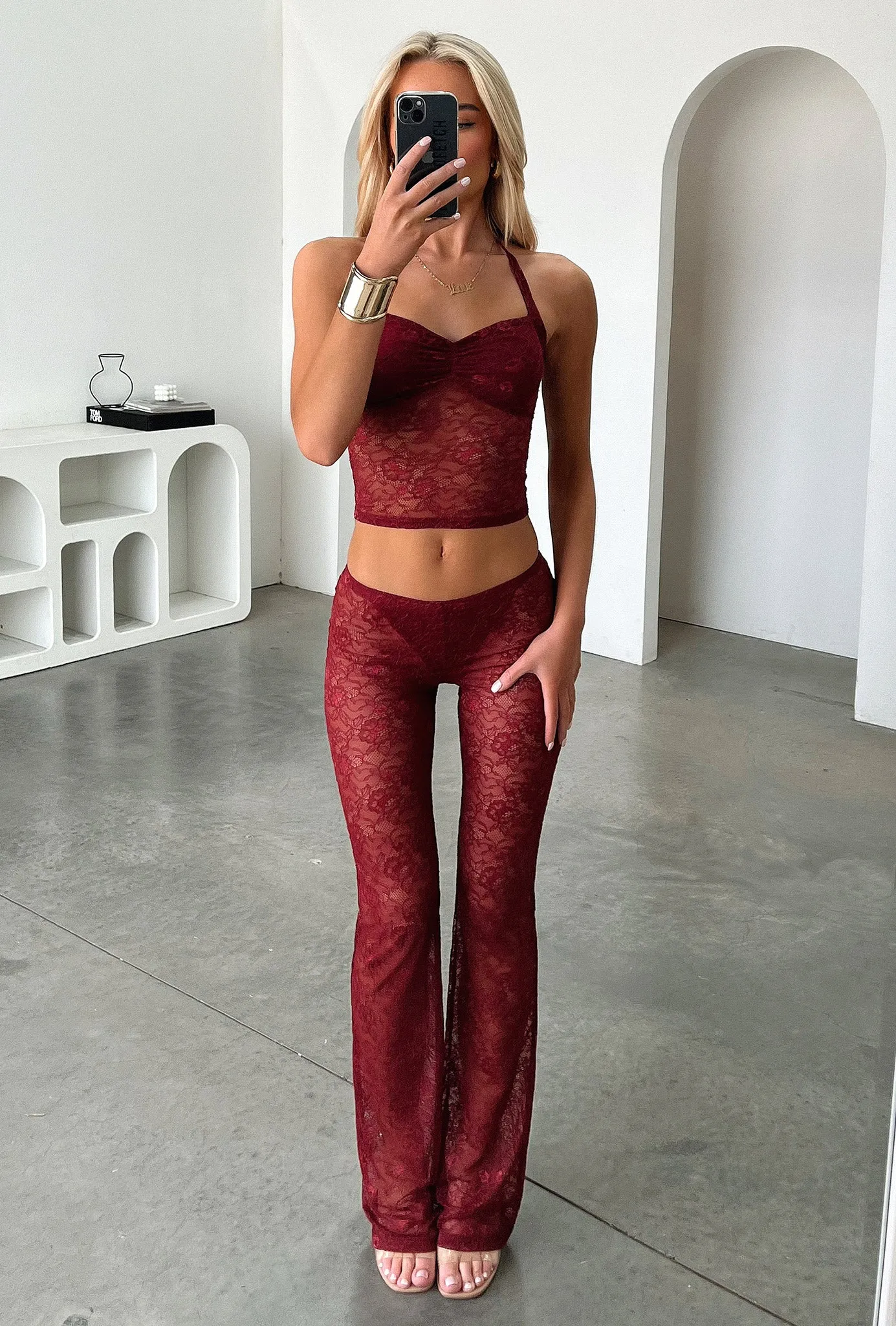 Melina Pants - Burgundy