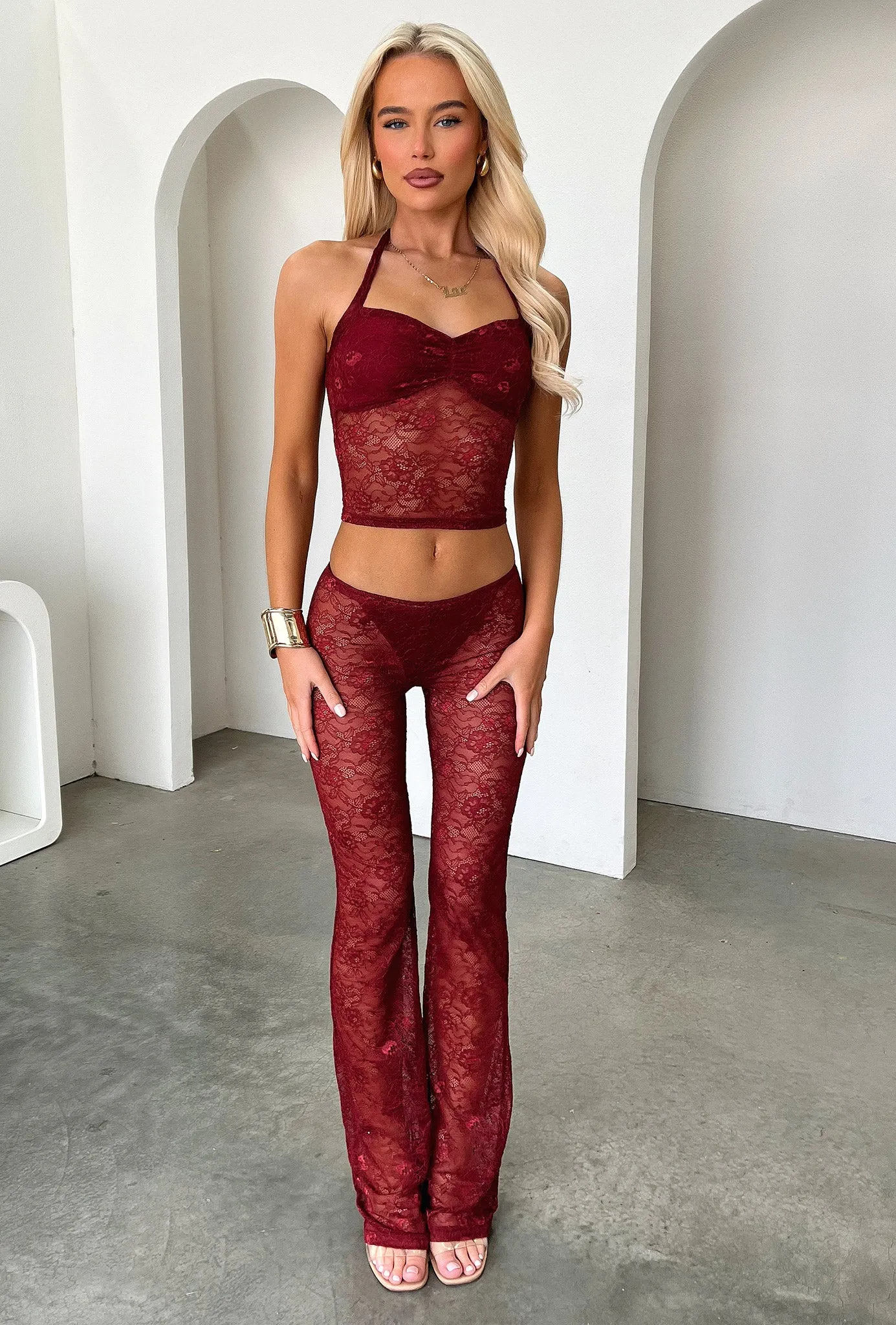 Melina Pants - Burgundy