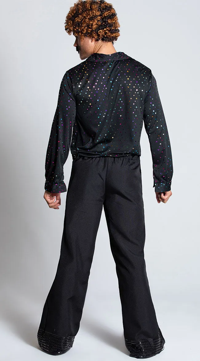 Men's Disco Pants with Sparkling Cuffs