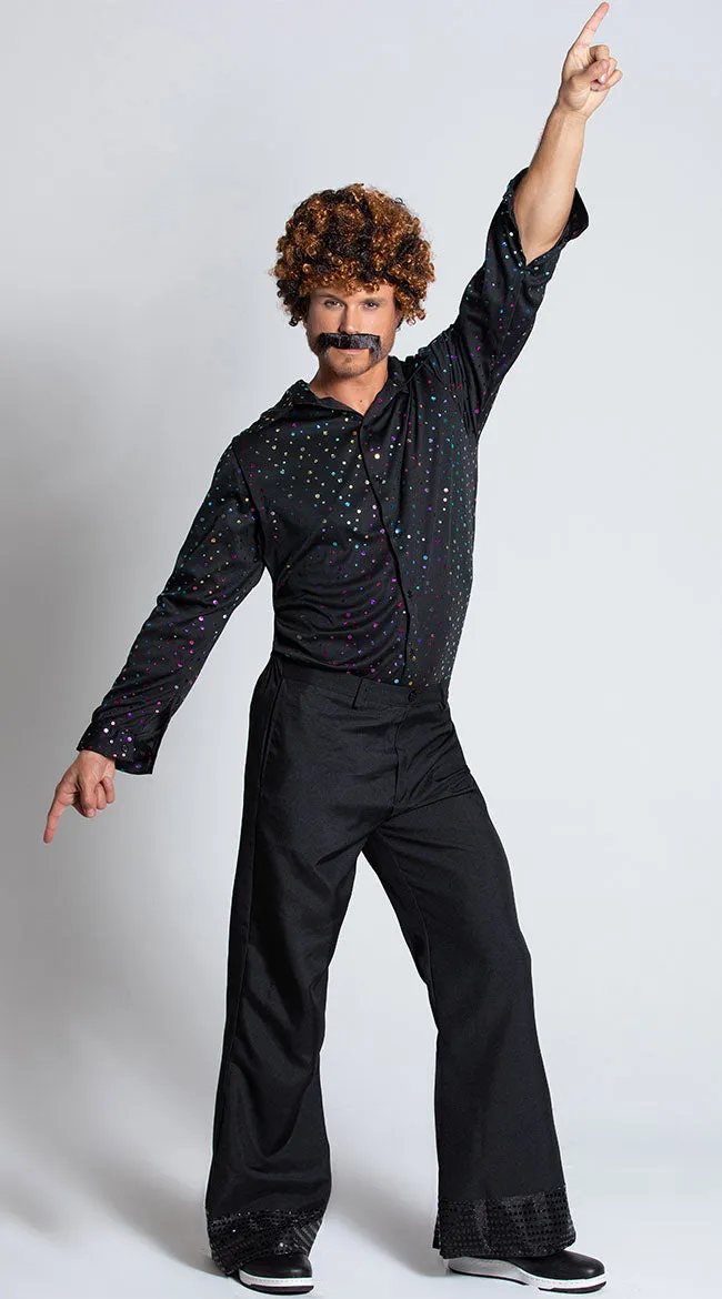 Men's Disco Pants with Sparkling Cuffs