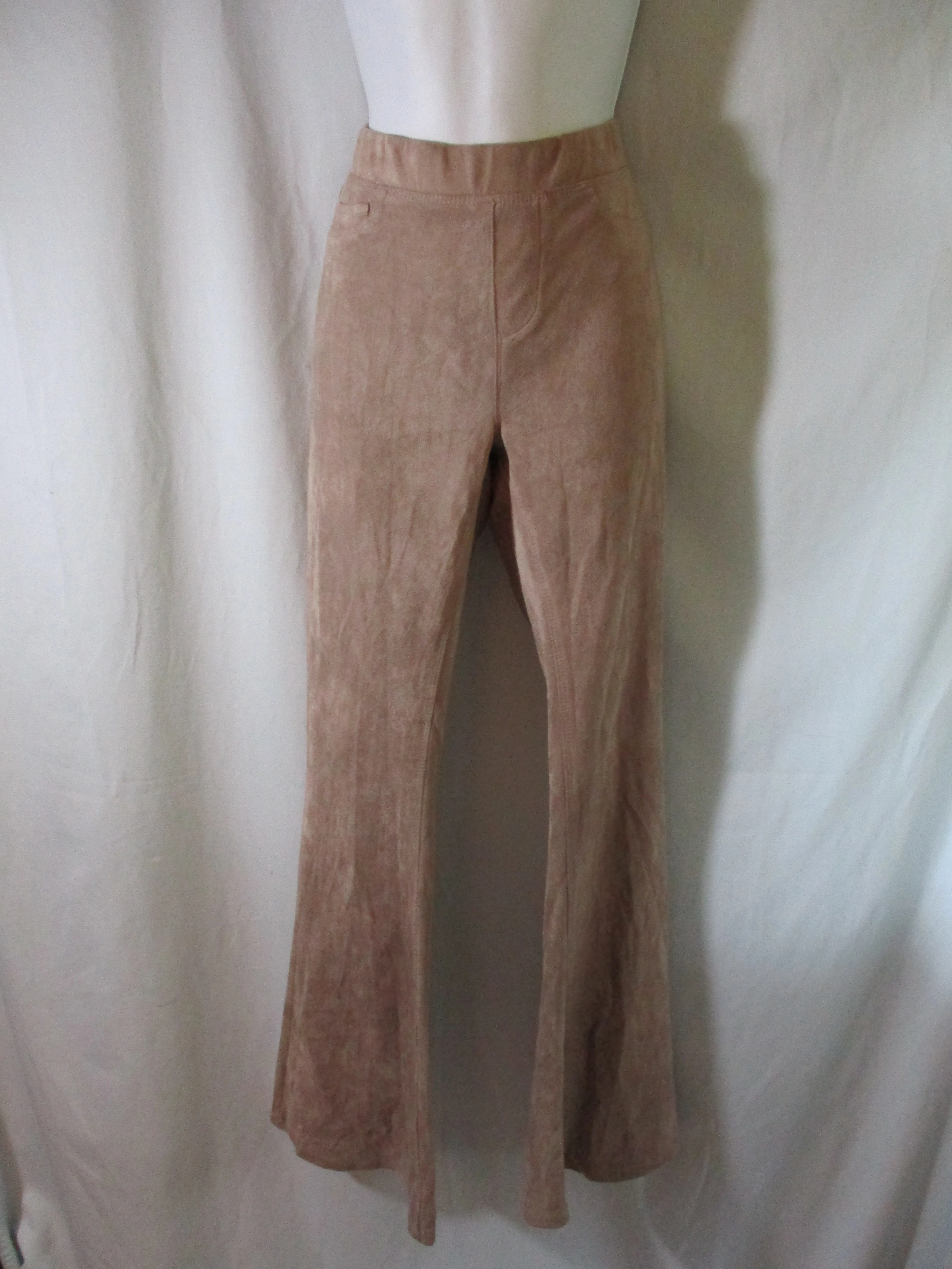 NEW BLANKNYC VELVET Yoga Pant Athletic Lounge FLARE 28 BEIGE TAUPE TAN