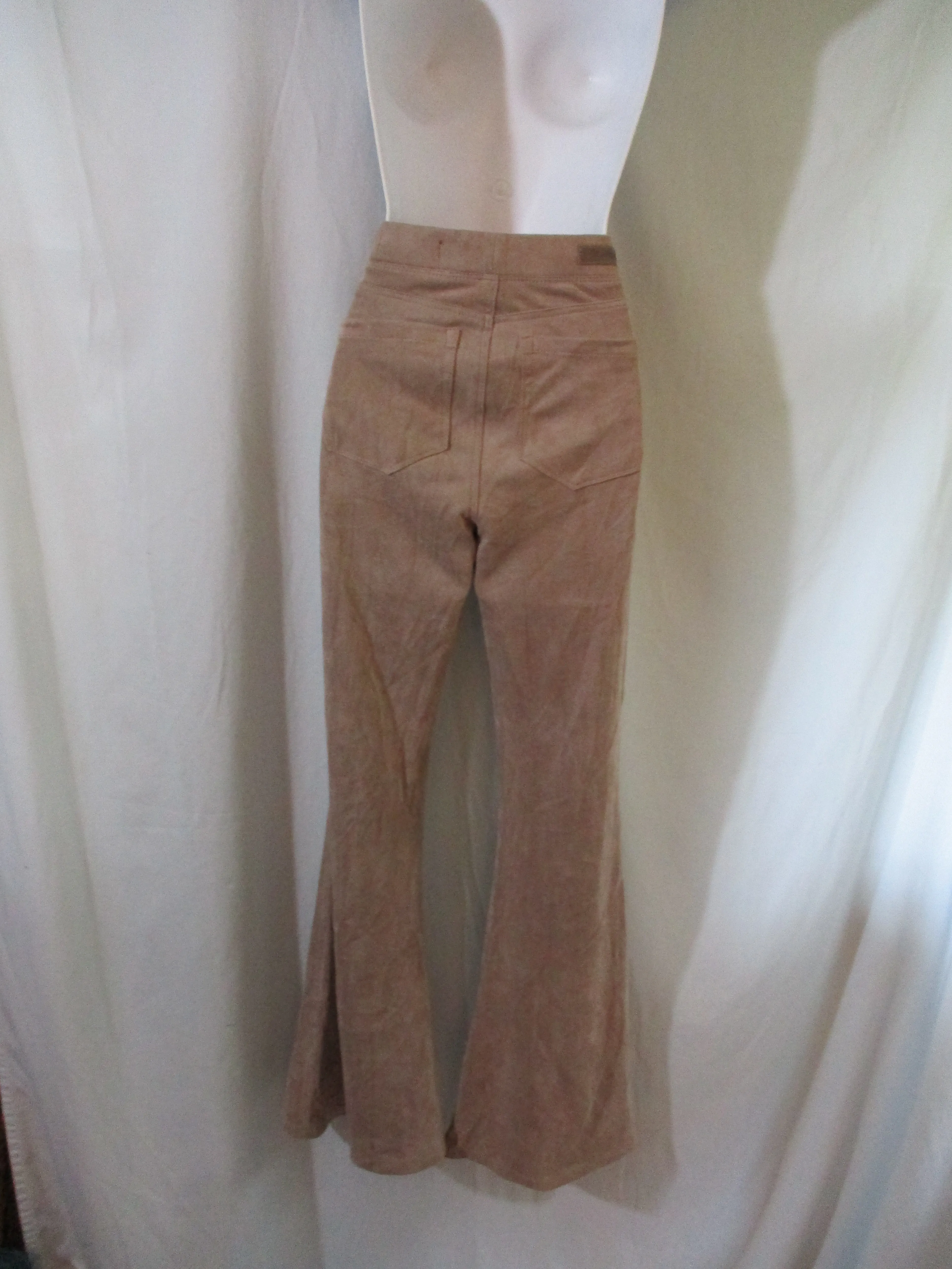 NEW BLANKNYC VELVET Yoga Pant Athletic Lounge FLARE 28 BEIGE TAUPE TAN