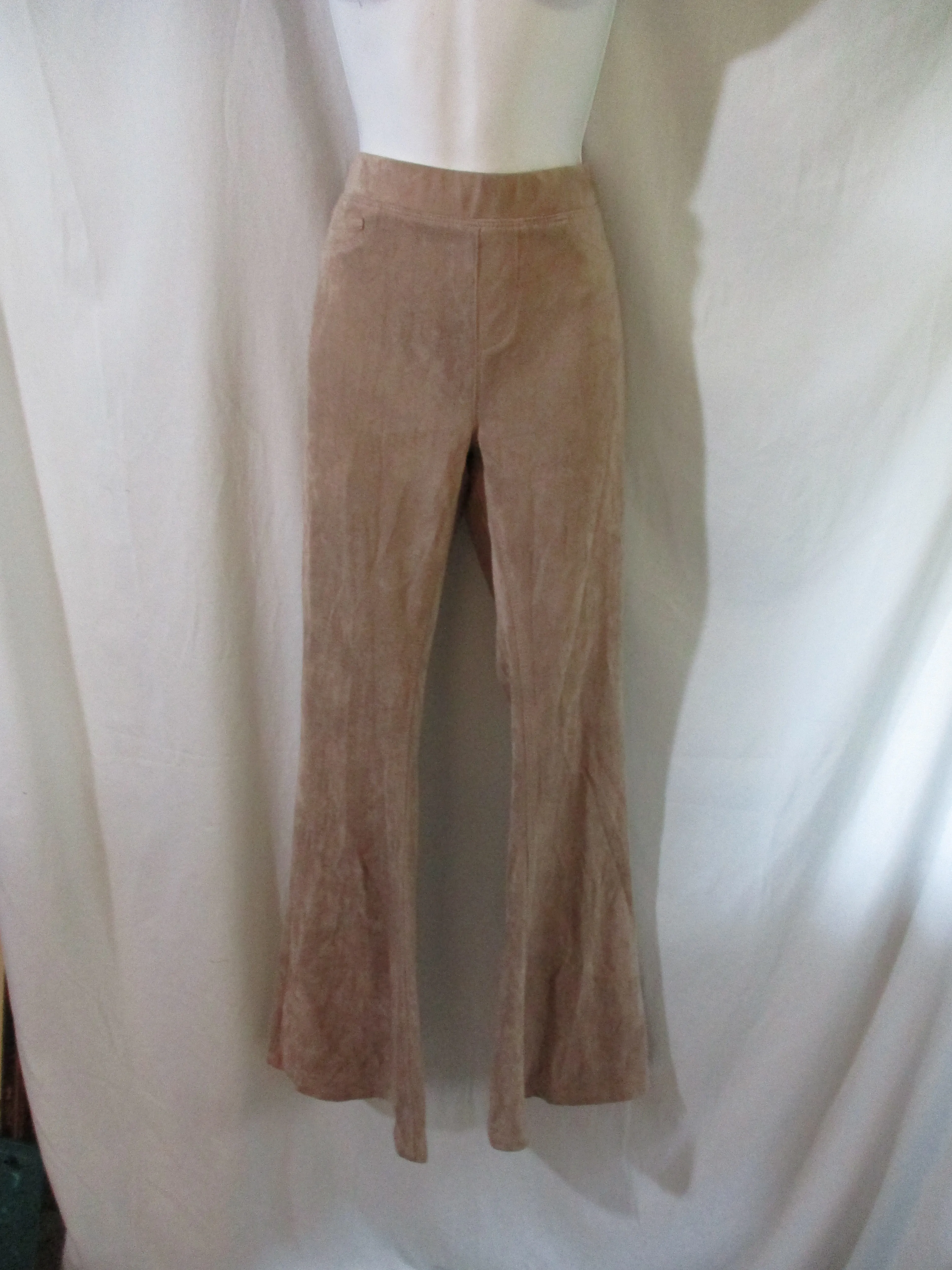 NEW BLANKNYC VELVET Yoga Pant Athletic Lounge FLARE 28 BEIGE TAUPE TAN