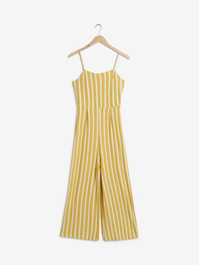 Nuon Mustard Striped Nalinska Jumpsuit