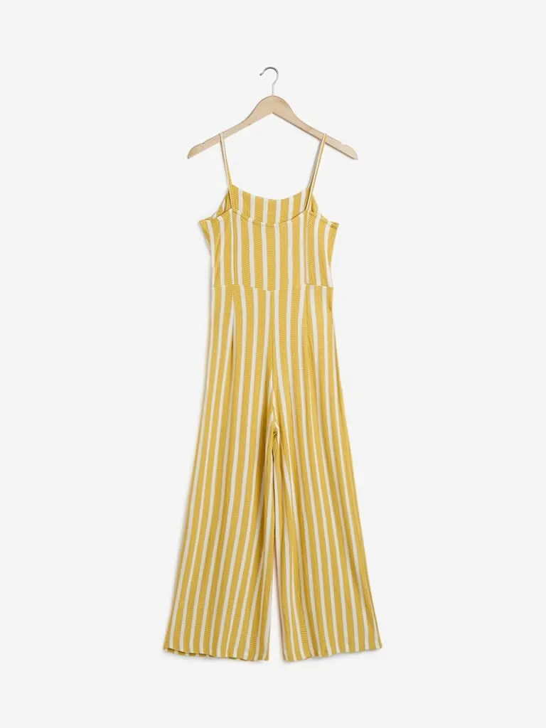 Nuon Mustard Striped Nalinska Jumpsuit