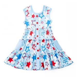 PATRIOTIC STARS LAYER DRESS