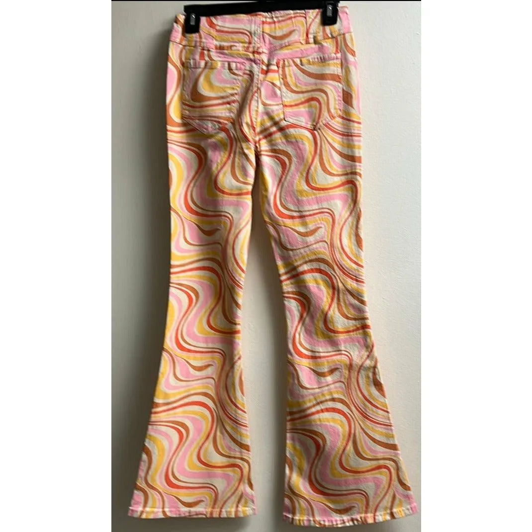 Psychedelic Bell Bottom Stretch Pants