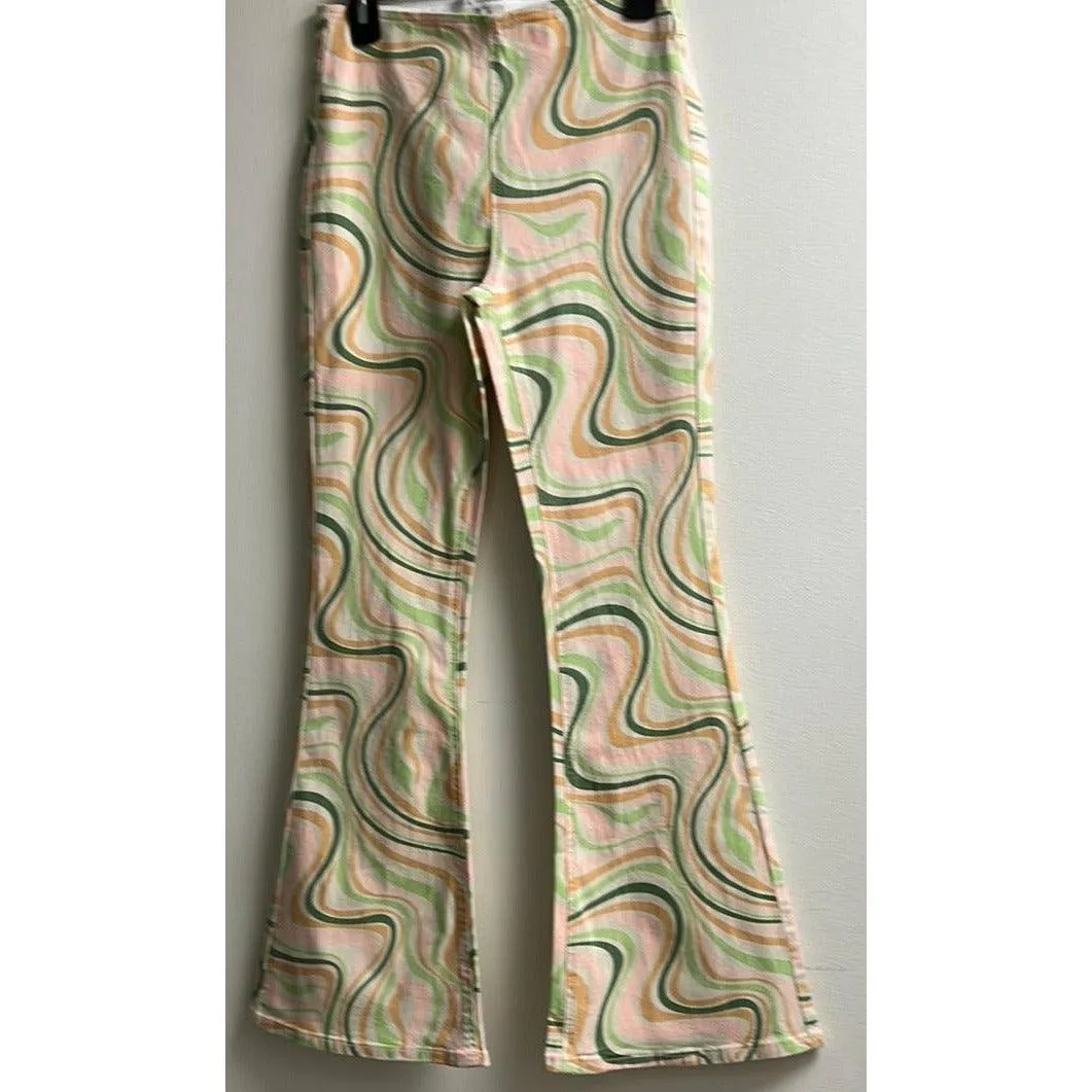 Psychedelic Bell Bottom Stretch Pants