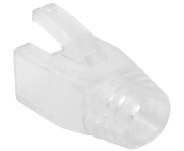 RJ45 Slip-On Boot, CAT6/6A/7, Type Oversize, Clear, 7.5mm OD, 1pc