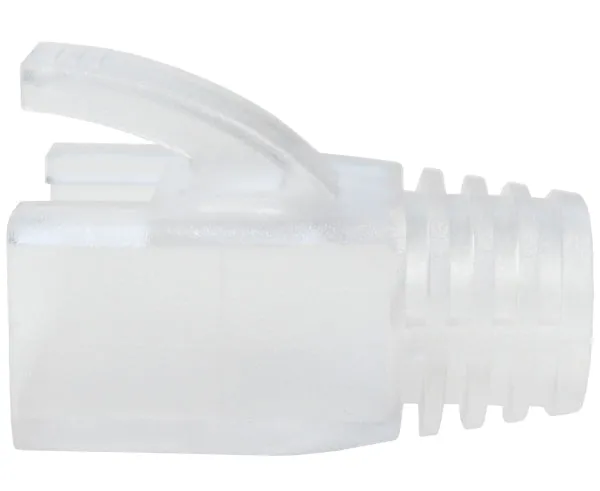 RJ45 Slip-On Boot, CAT6/6A/7, Type Oversize, Clear, 7.5mm OD, 1pc