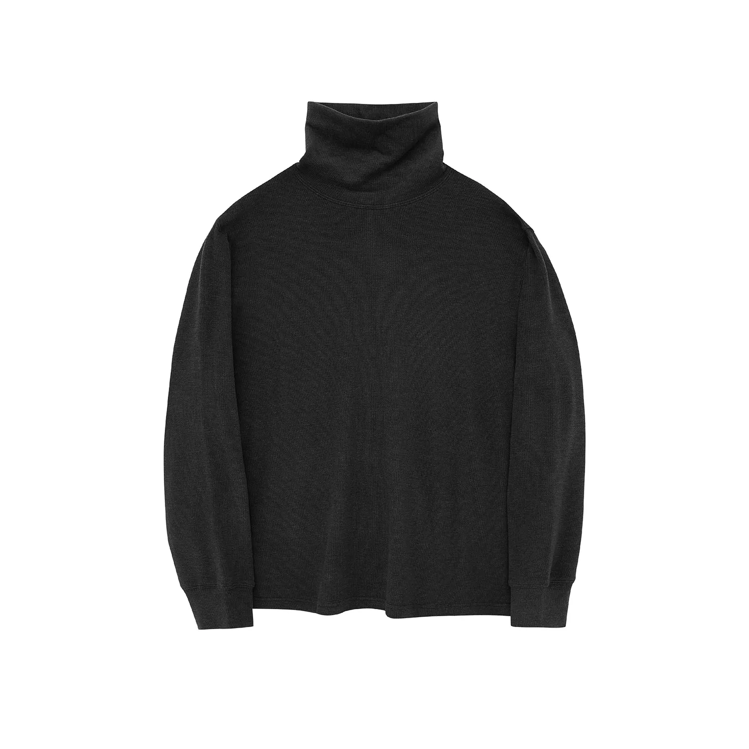 Ruched Turtleneck Oversized Long Sleeve Base Layer