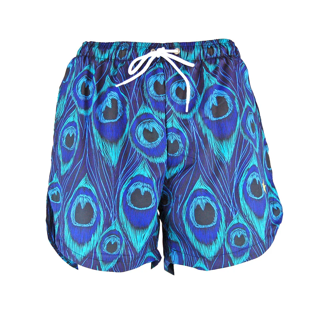 Sale Double Layer Jazzy Shorts | Blue Peacock